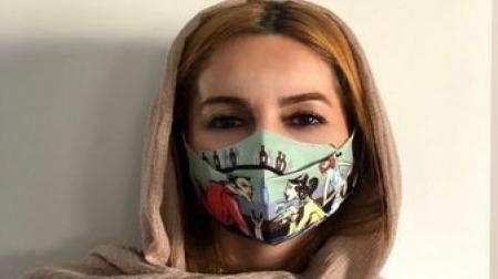 شقایق دهقان با ماسک ضد کرونا + عکس