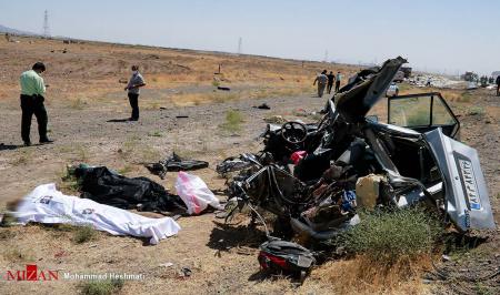 پرایدی که در تصادف مرگبار پودر شد! + عکس