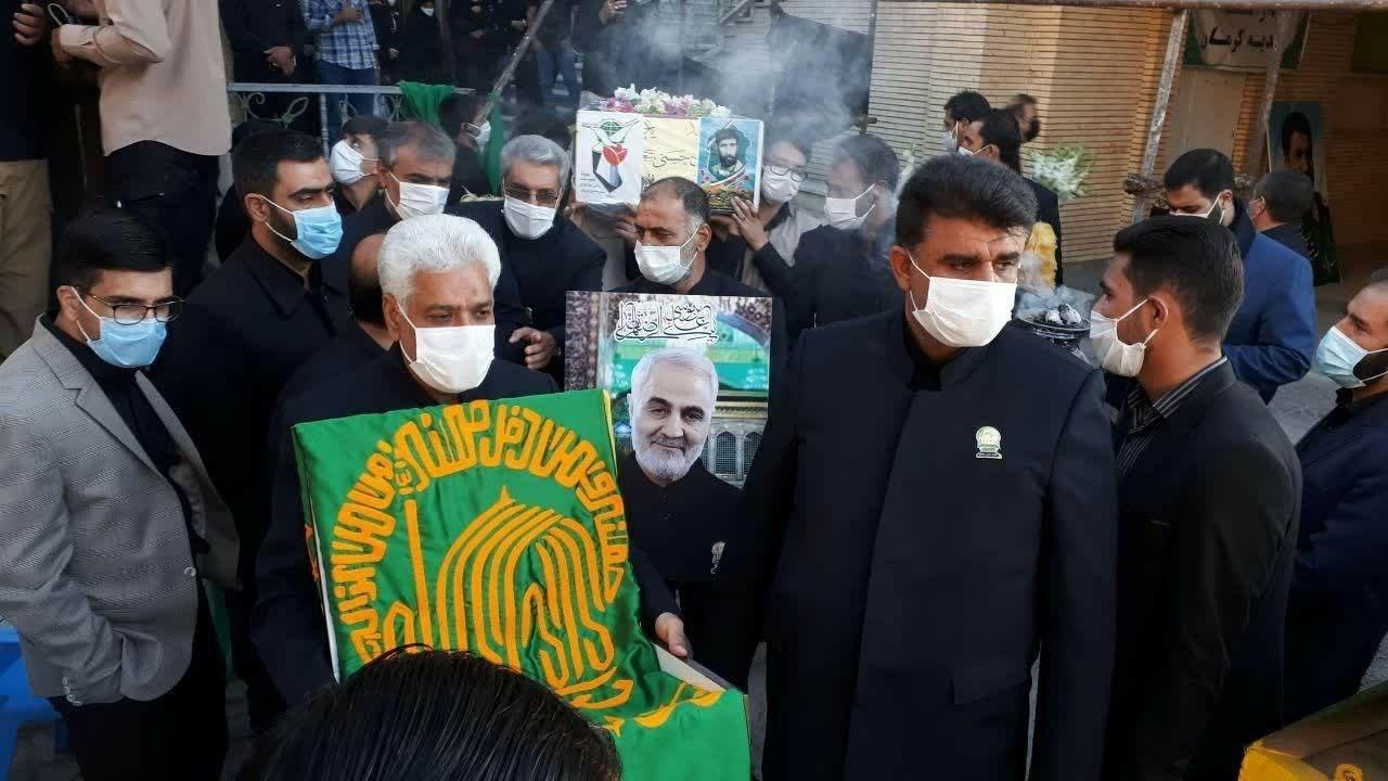  آیین سوگواری رحلت پیامبر (ص) بر مزار حاج قاسم سلیمانی+ عکس