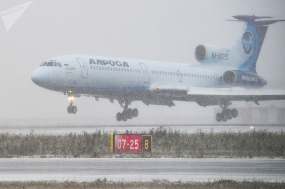 آخرین پرواز هواپیمای توپولوف ۱۵۴ روسی + عکس