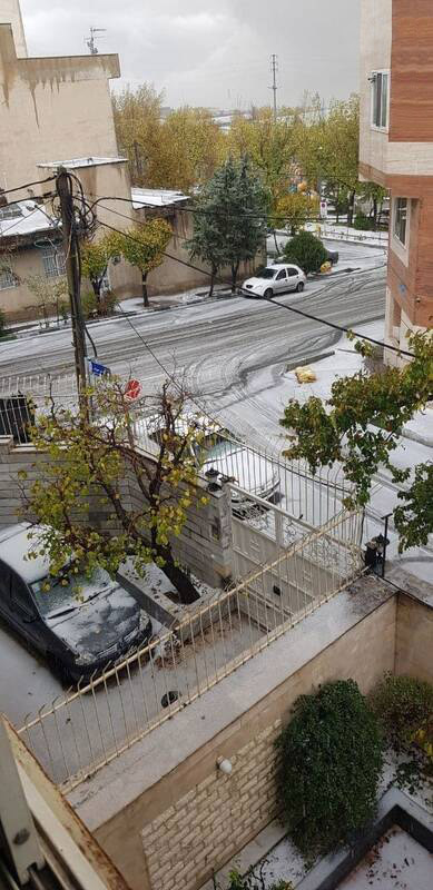 بارش شدید تگرگ در تهران + عکس