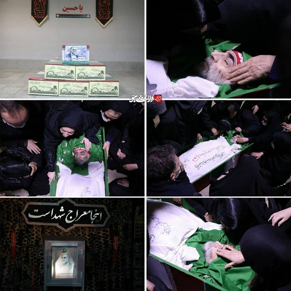 وداع خانواده شهید فخری‌زاده در معراج شهدا + عکس