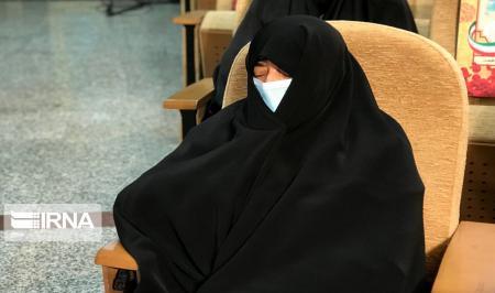 چهره سوگوار همسر شهید فخری زاده در یک مراسم + عکس