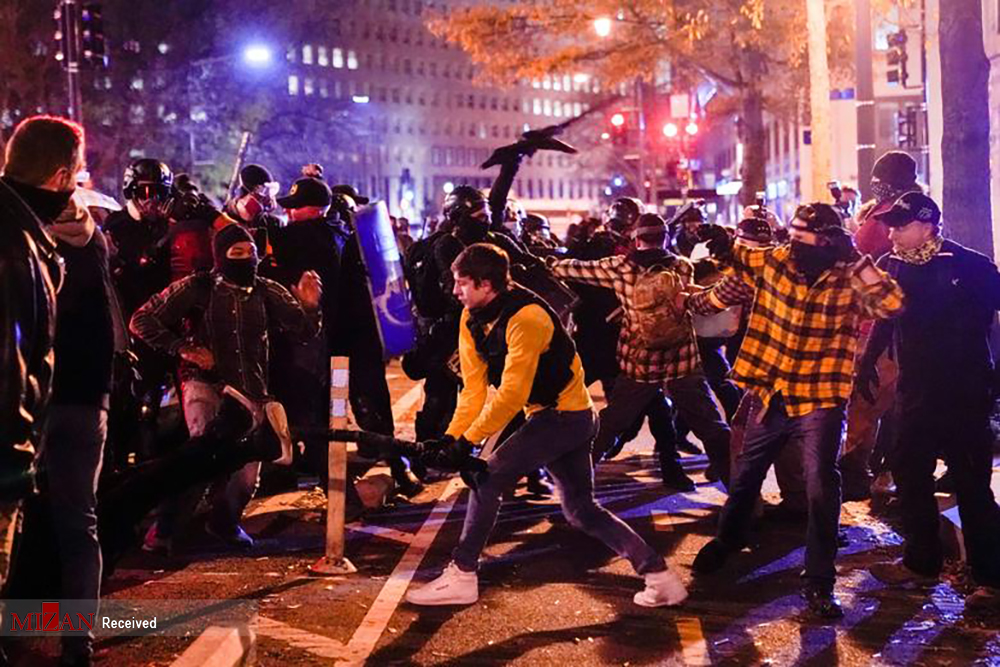 درگیری و کتک‌کاری طرفداران دونالد ترامپ + عکس