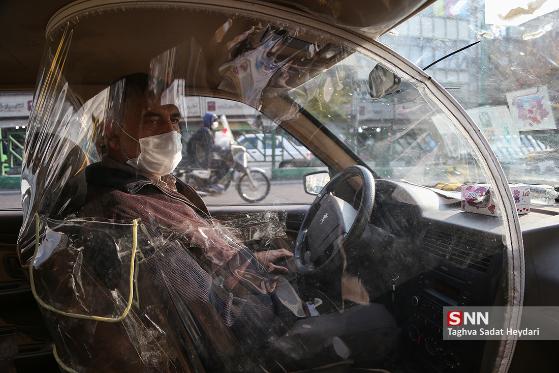 رعایت پروتکل ها توسط رانندگان شریف تاکسیرانی + عکس