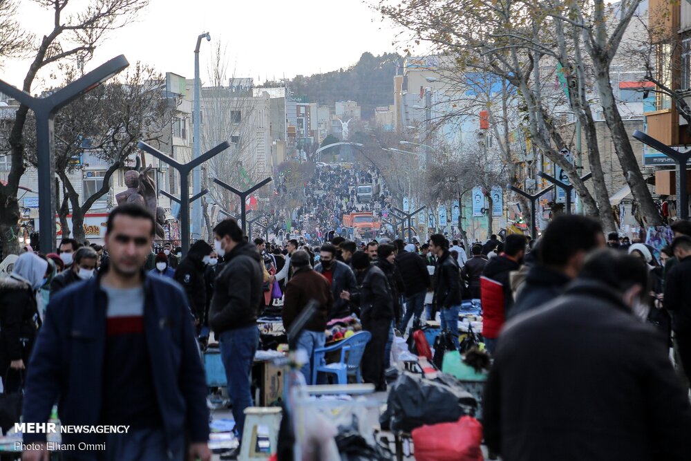 بازار سنندج در آستانه یلدای کرونایی + عکس