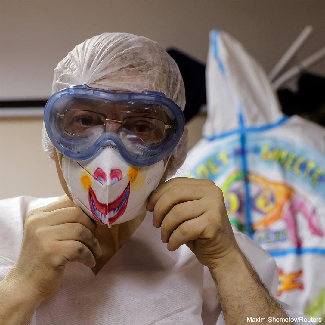 اقدامی جالب برای شاد کردن بیماران کرونایی + عکس