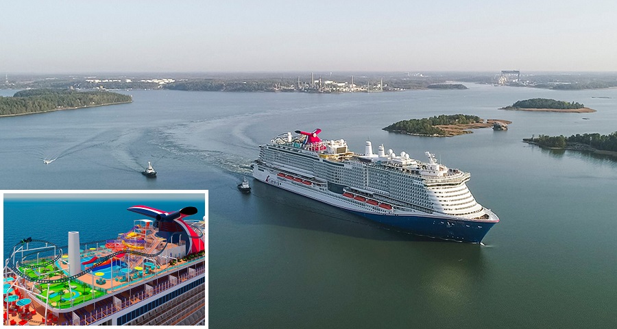 عکس های شگفت انگیز از اولین کشتی  تفریحی دنیا که ترن هوایی روی آب دارد