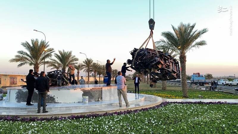 بقایای خودروی حاج قاسم و ابومهدی المهندس + عکس