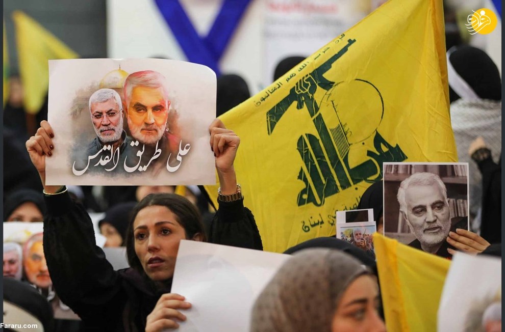 تصاویر سردار سلیمانی و ابومهدی المهندس در لبنان + عکس