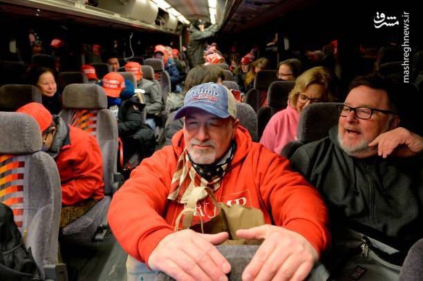 انتقال اتوبوسی هواداران ترامپ به واشینگتن! + عکس