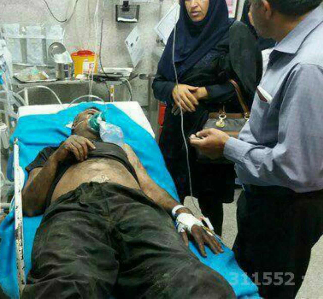 درمان مصدومان حادثه انفجار معدن آزادشهر + عکس