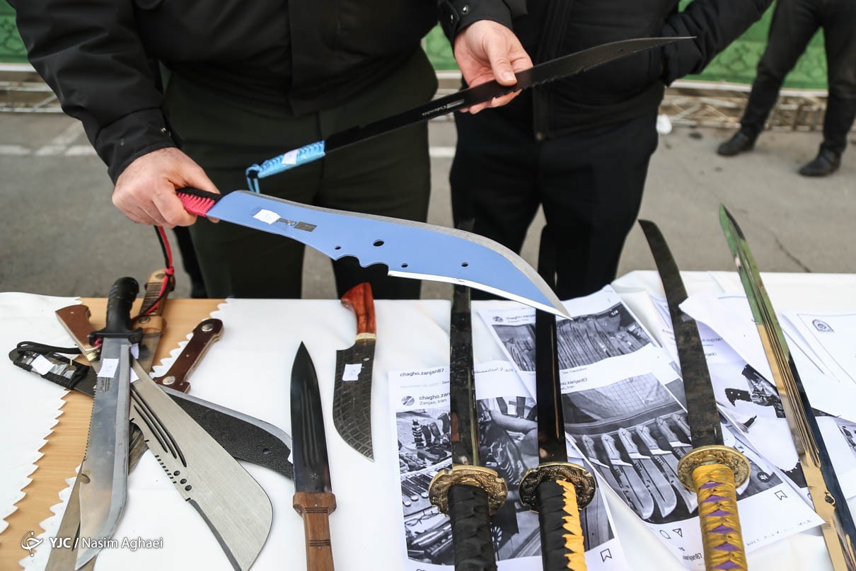 سلاح های مخوف و عجیب زورگیران دستگیر شده! + عکس