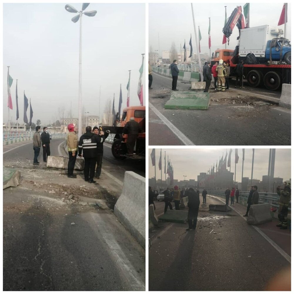 واژگونی خودرو در تهرانسر+ عکس