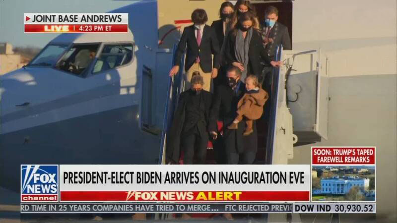 ورود خانواده بایدن به واشنگتن + عکس