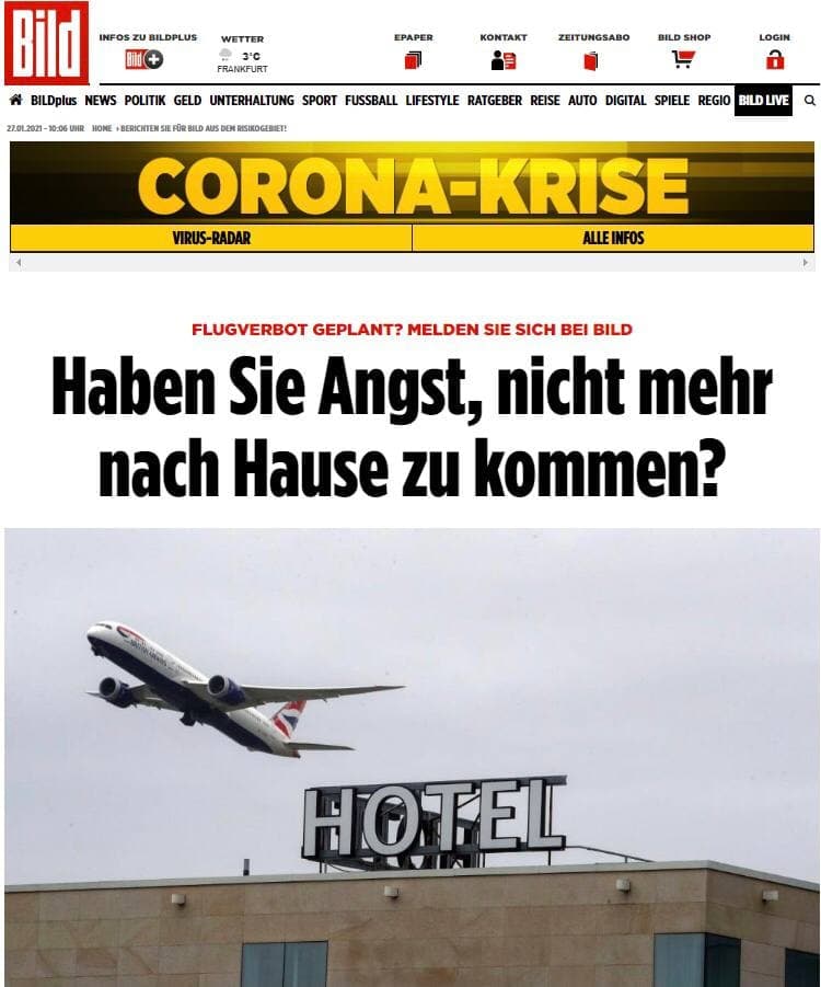 ممنوعیت پروازها در  دستور کار دولت آلمان+ عکس