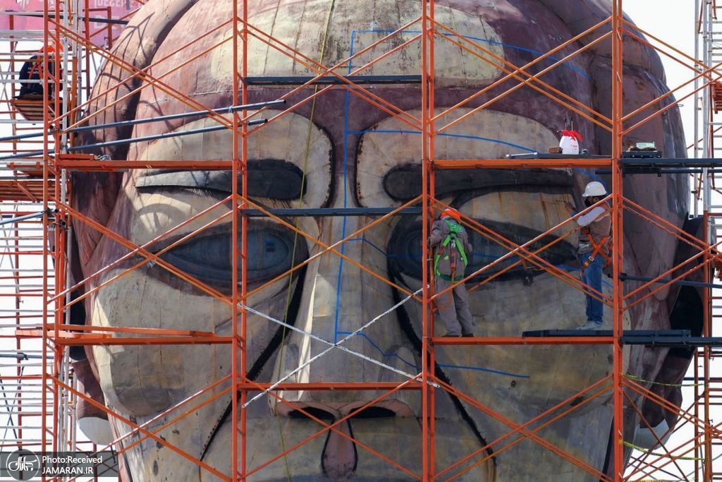 اثر هنری غول پیکر در موزه مکزیک + عکس