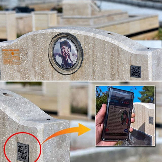 نصب کد کیوآر روی سنگ قبر‌های ترکیه + عکس