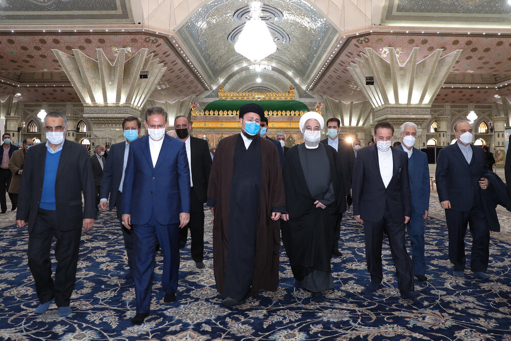  مراسم تجدید میثاق اعضای دولت با آرمانهای امام راحل+ عکس