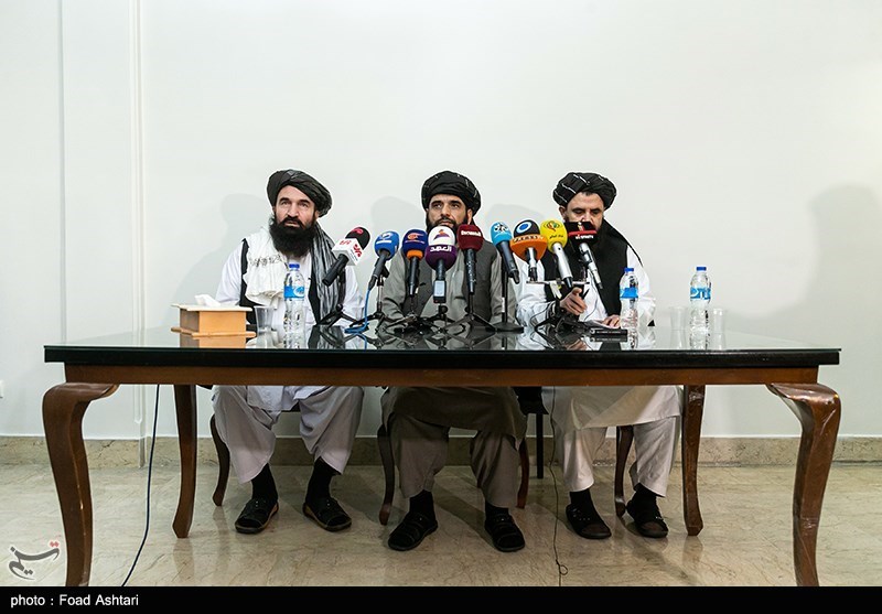 نشست خبری هیئت طالبان در تهران + عکس