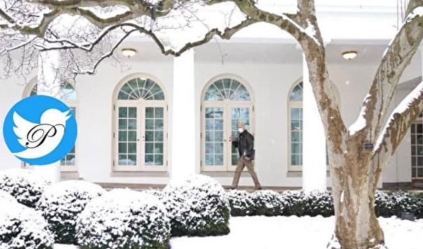 عکسی از بایدن در کاخ سفید که سوژه شد! + عکس