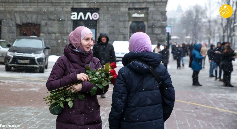 روش زنان مسلمان اوکراین برای معرفی حجاب به غیرمسلمانان + عکس