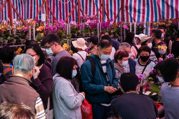 شلوغی نمایشگاه سال نو چینی در روزهای کرونایی! + عکس