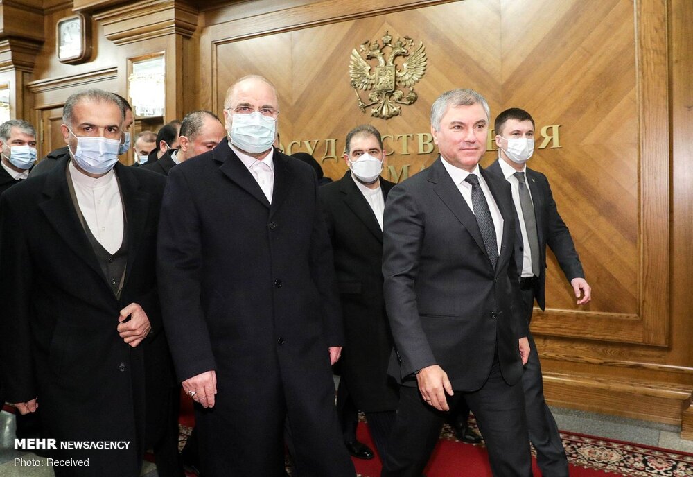حضور قالیباف در مجلس دوما روسیه + عکس