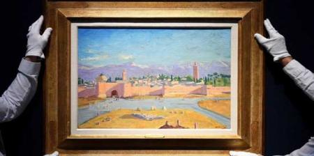 فروش نقاشی چرچیل متعلق به آنجلینا جولی + عکس