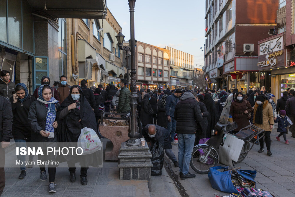  شلوغی بازار تبریز در روزهای کرونایی + عکس
