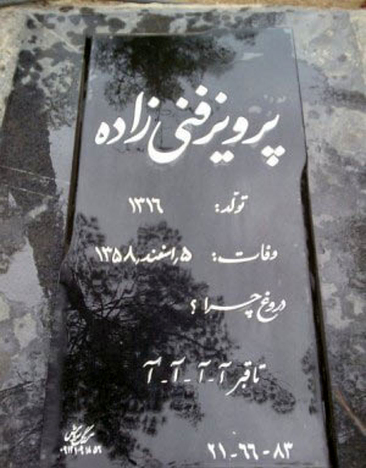 عجیب ترین سنگ قبر در تهران+عکس
