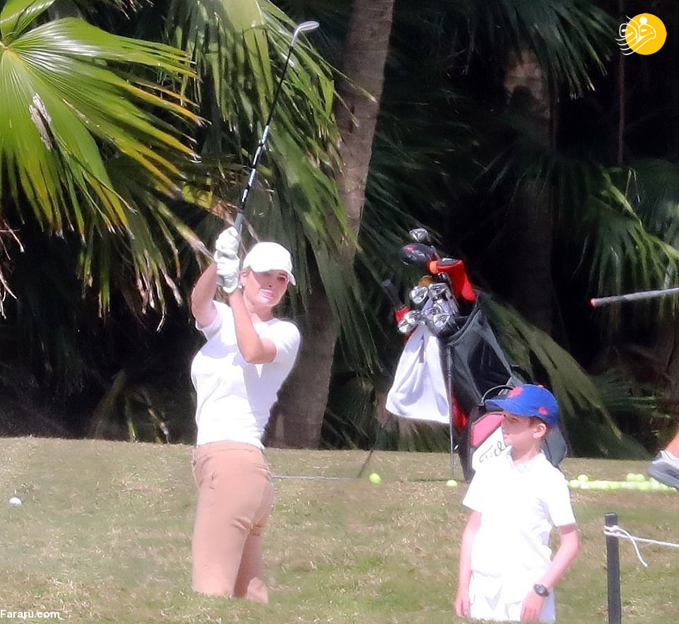 گلف بازی ایوانکا ترامپ + عکس