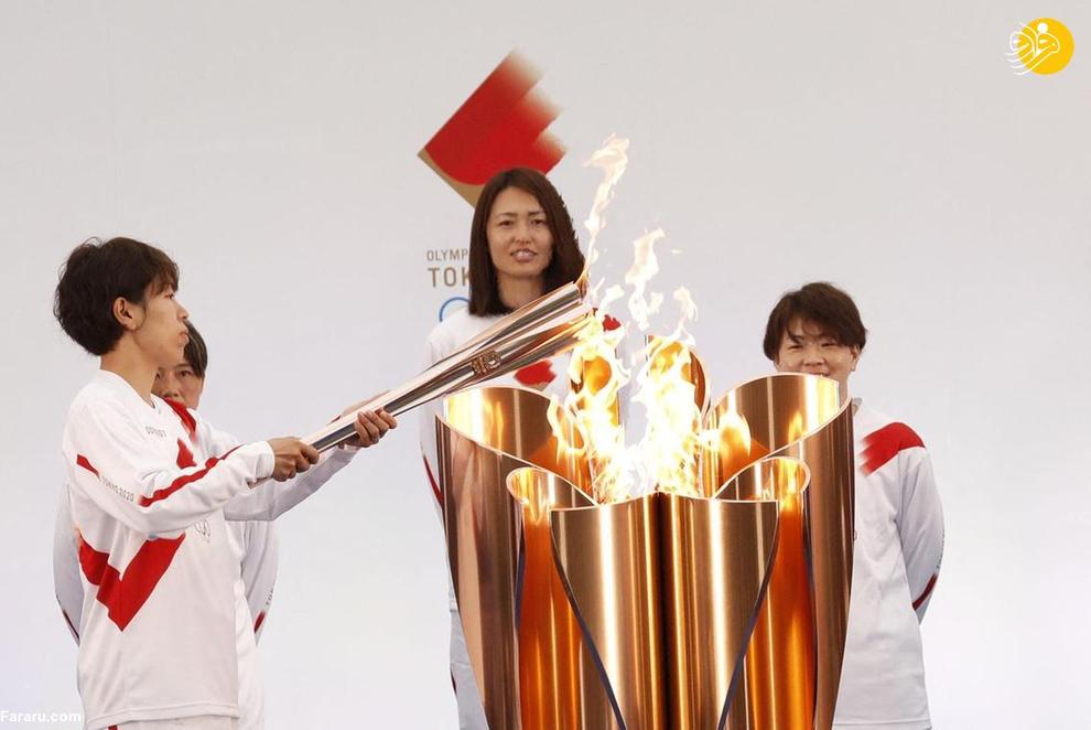 مراسم حمل مشعل المپیک در ژاپن + عکس