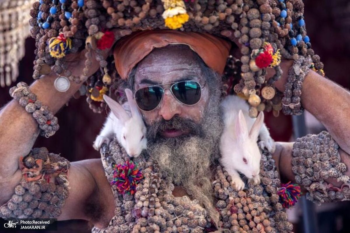 شکل و شمایل عجیب یک راهب هندی! + عکس