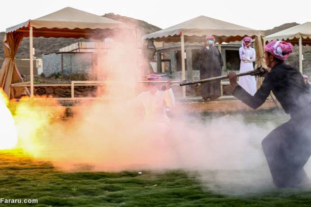ر‌قص جنگ با تفنگ در «طائف» عربستان + عکس