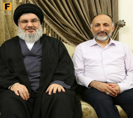 مرحوم سردار حجازی در کنار سیدحسن نصرالله + عکس