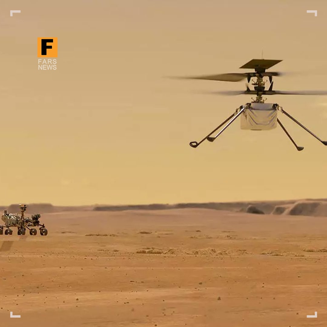 هلیکوپتر ناسا با موفقیت بر فراز مریخ پرواز کرد + عکس