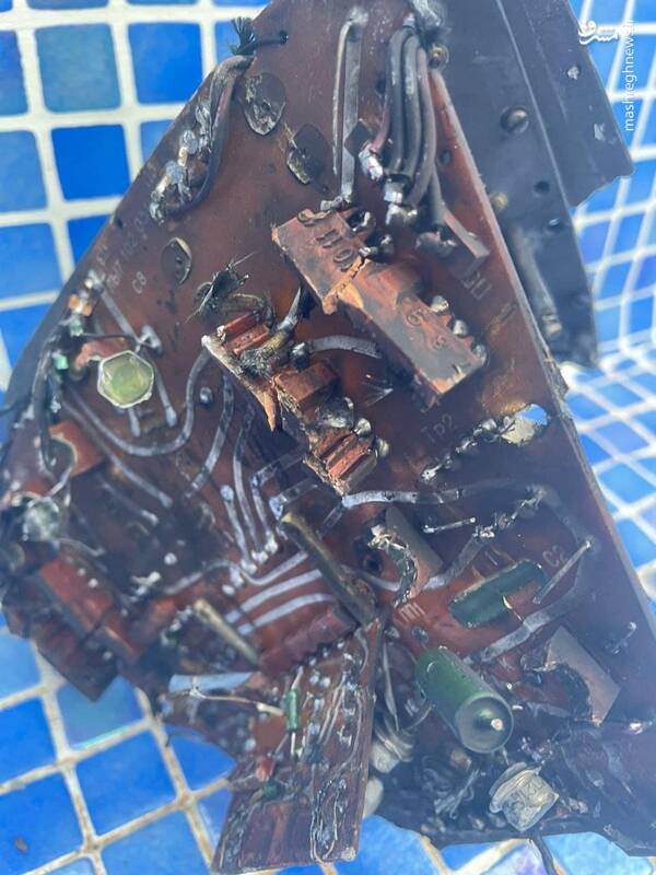 بقایای موشک شلیک شده به سمت 