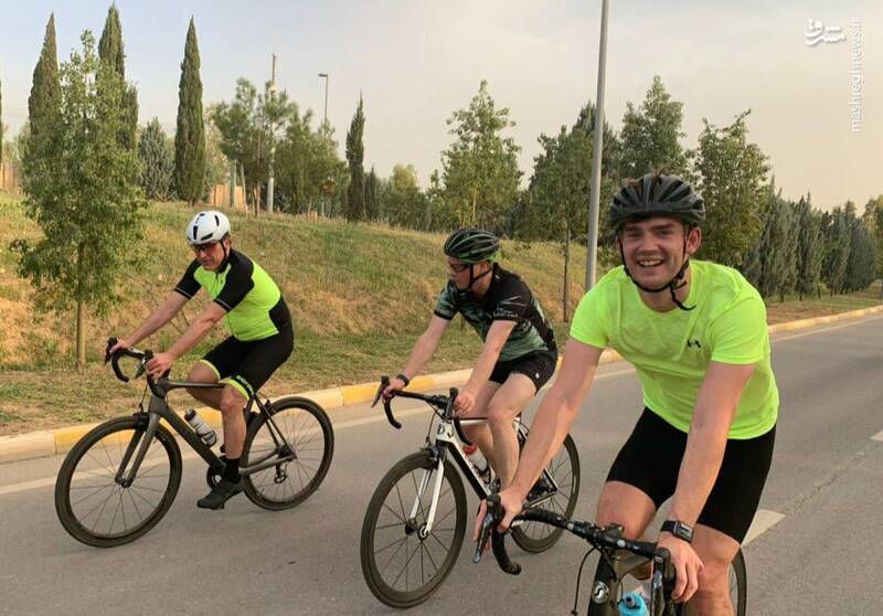 دوچرخه سواری رئیس اقلیم کردستان و سفیر انگلیس + عکس