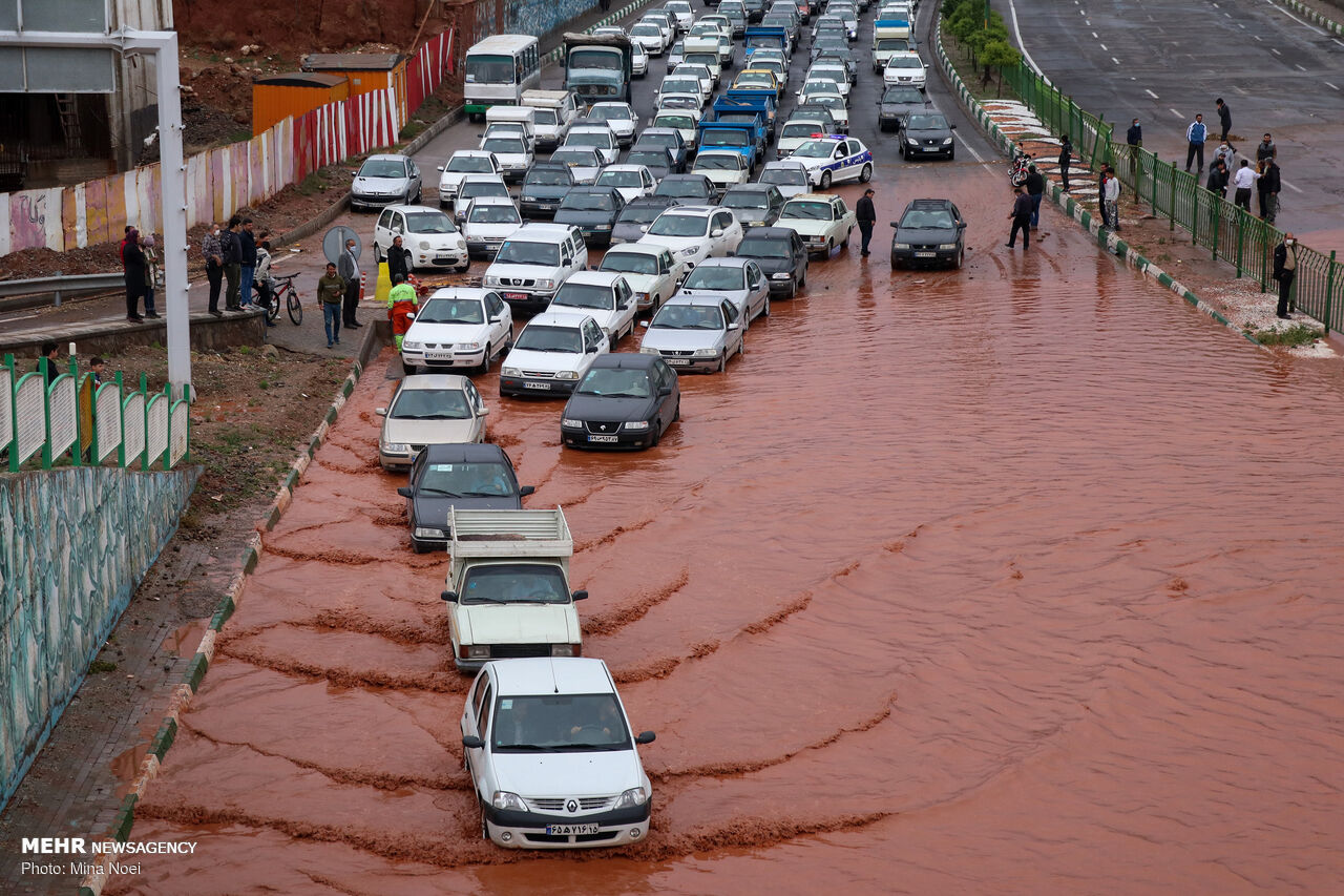 تبریز به زیر آب رفت + عکس
