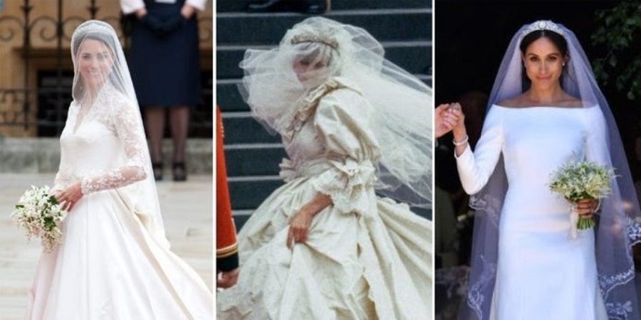 گران قیمت ترین لباس های عروسی خاندان های سلطنتی دنیا + عکس 