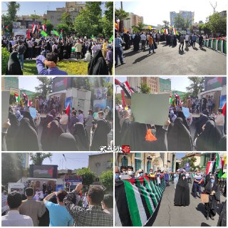 راهپیمایی تهرانی ها پس از اقامه نماز عید فطر در حمایت از فلسطین + عکس