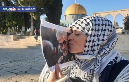 رد پای «حاج قاسم» در بیت المقدس + عکس
