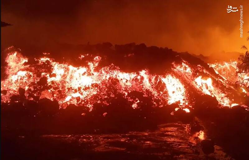 فوران آتشفشان در کنگو + عکس