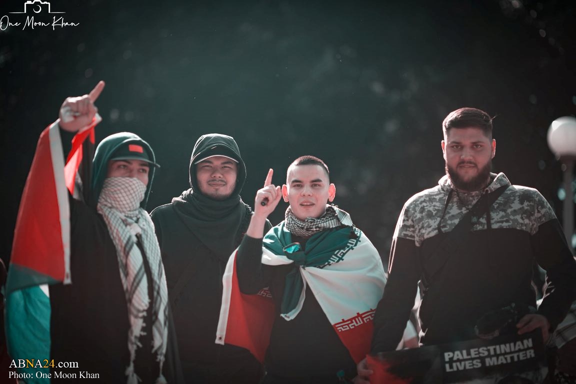 پرچم ایران در جشن پیروزی مقاومت فلسطین در استرالیا + عکس