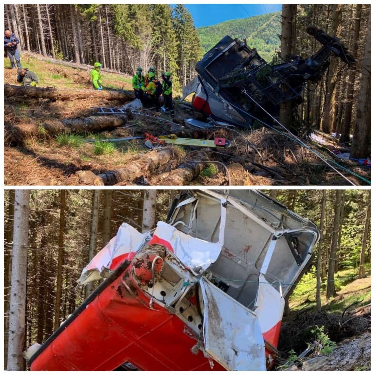 سقوط مرگبار تله‌کابین  +عکس