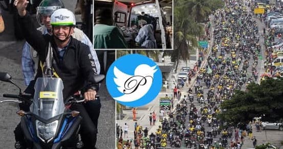رژه موتوری رئیس جمهور برزیل با معترضین! +عکس