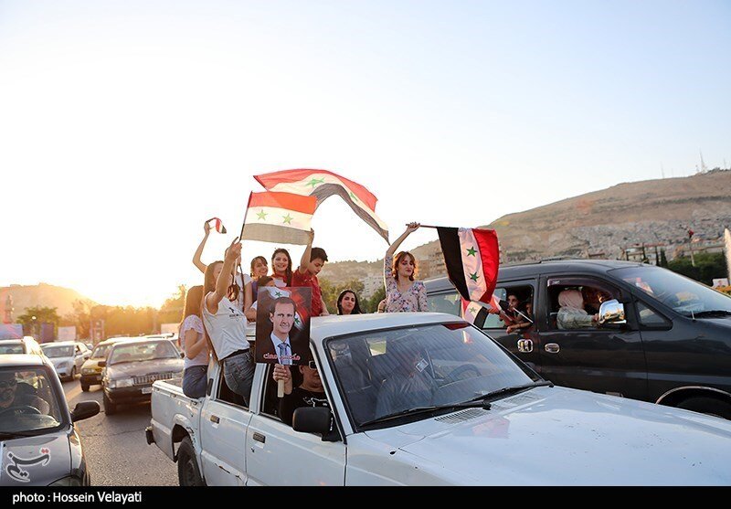  جشن پیروزی بشار اسد در انتخابات ریاست جمهوری+ تصاویر