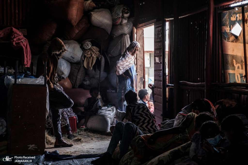 آوارگان داخلی در پناهگاهی موقت در اتیوپی + عکس