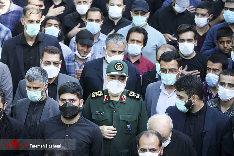 حضور فرمانده سپاه مراسم تشییع عبدالله زاده + عکس